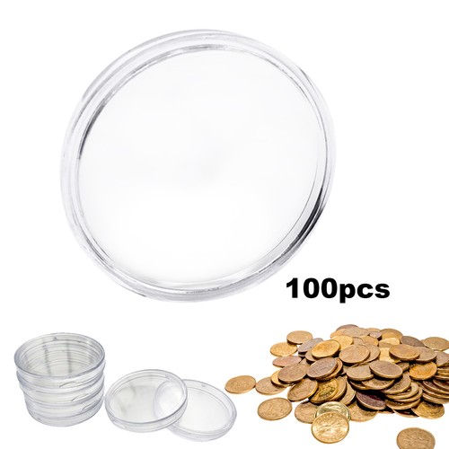 100x 27mm münzkapseln rund - münzkapseln,