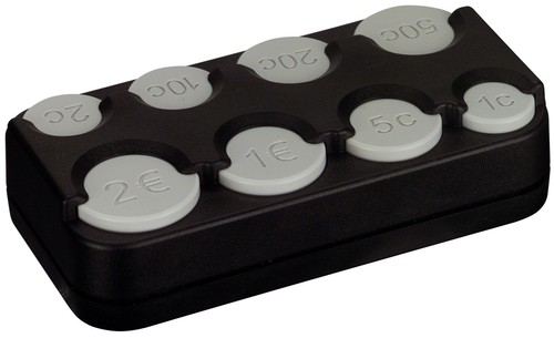 Schwarze euro münzbox münzen - schwarze,